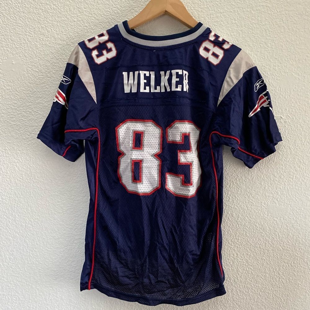 Vintage Youth Reebok Wes Welker #83 New England Patriots Football Jersey Large